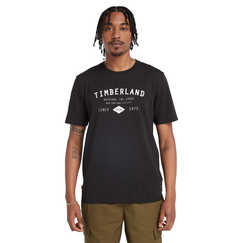 Timberland 男款黑色Knox River胸前樹形LOGO圓領毛衣|A5SDZ001 歷史價格詳細信息