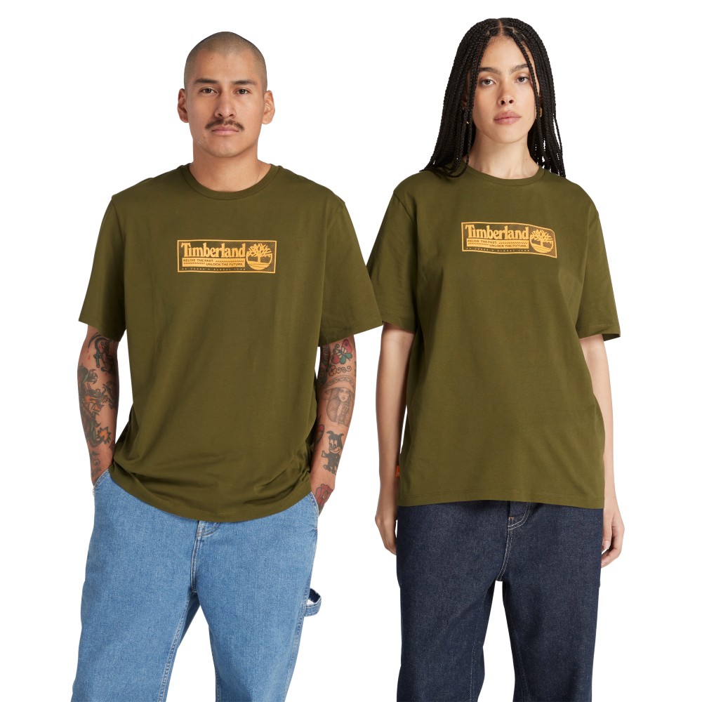 Timberland 中性橄欖綠色迷彩印花短袖T恤|A43Q5302 歷史價格詳細信息