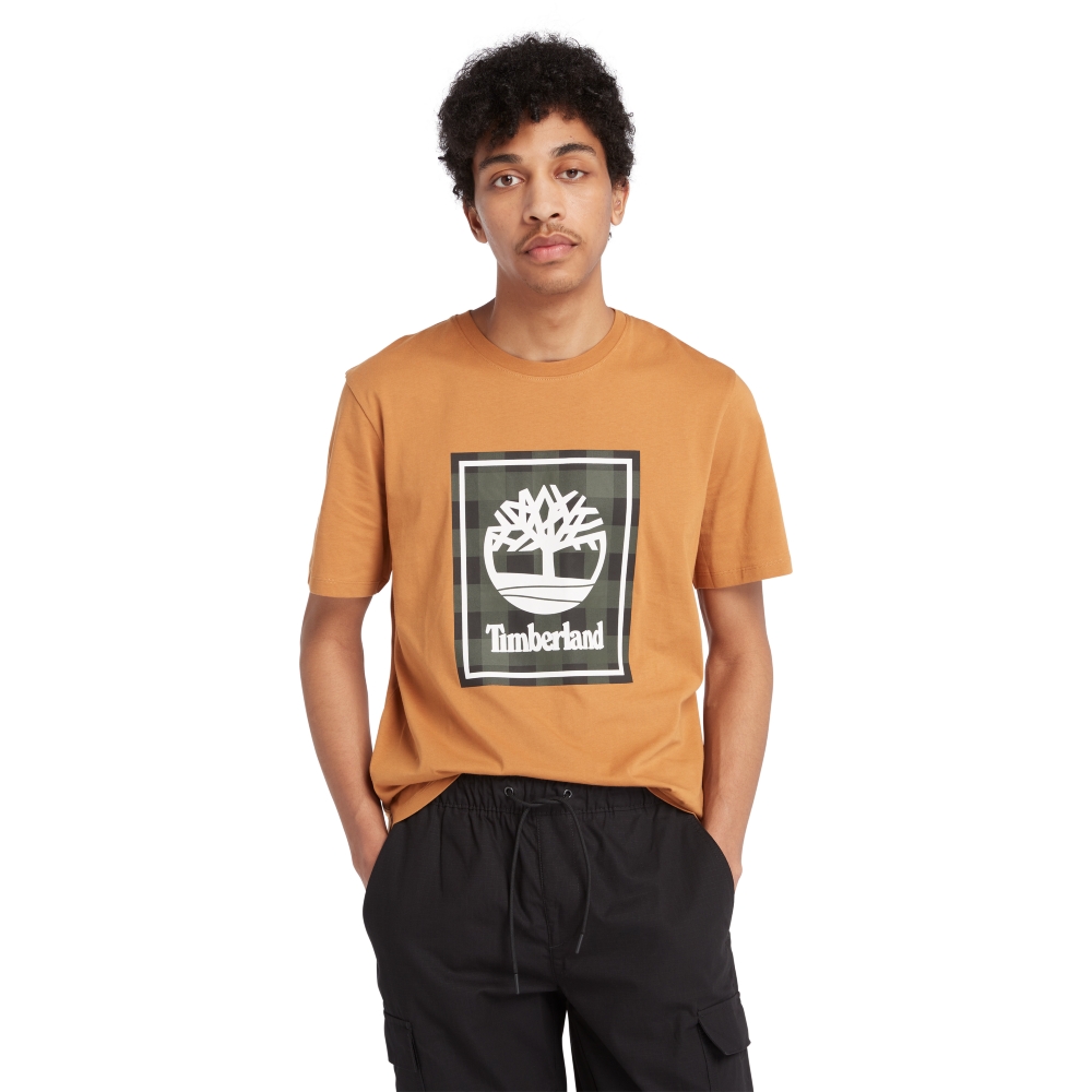 【Timberland】男款小麥色印花T恤(A29C5P47) 歷史價格詳細信息