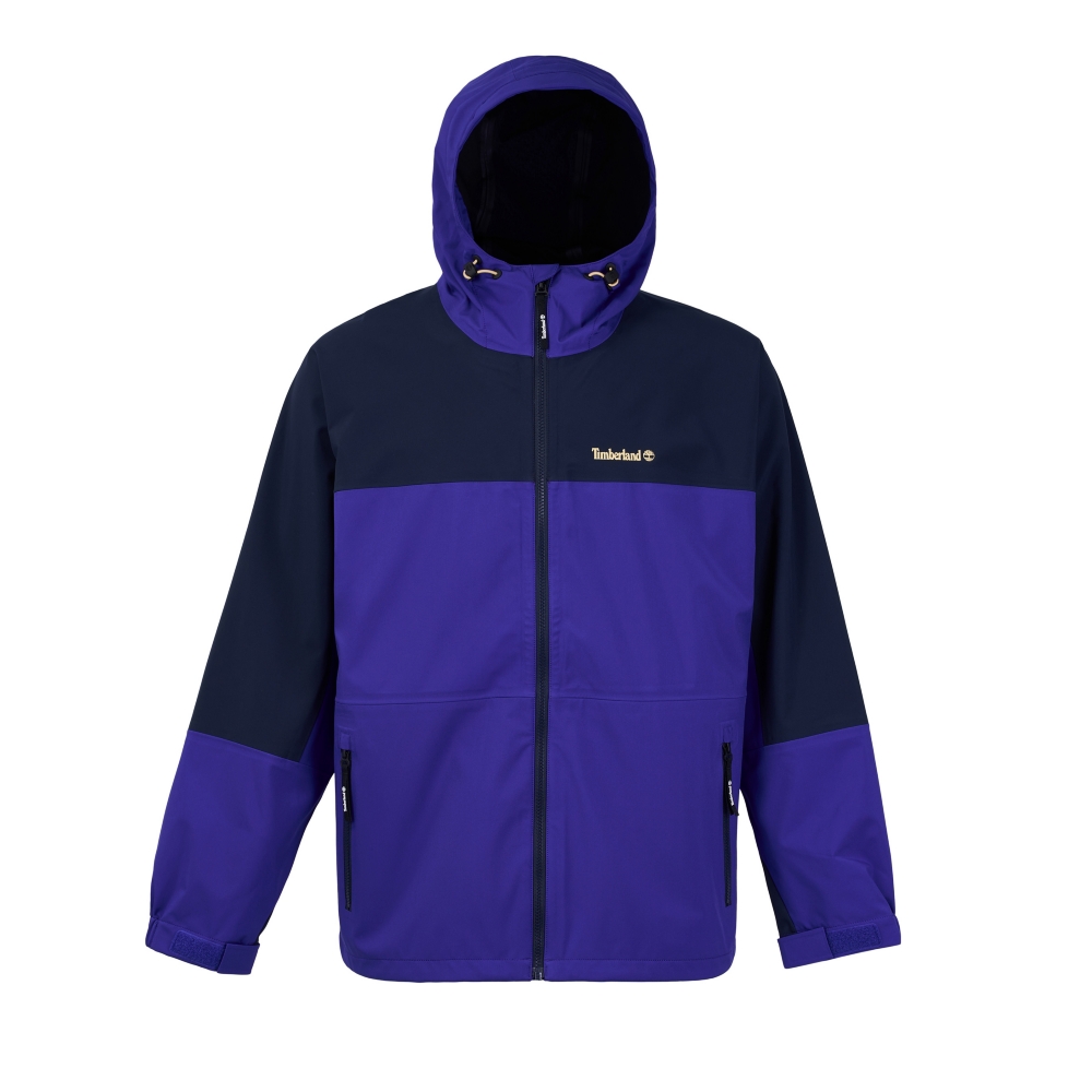 Timberland 男款深藍色防水再生尼龍連帽外套|A69H5433 歷史價格詳細信息