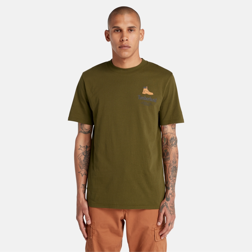 Timberland 男款深橄欖配黑色防水連帽外套|A6QK9DY7 歷史價格詳細信息