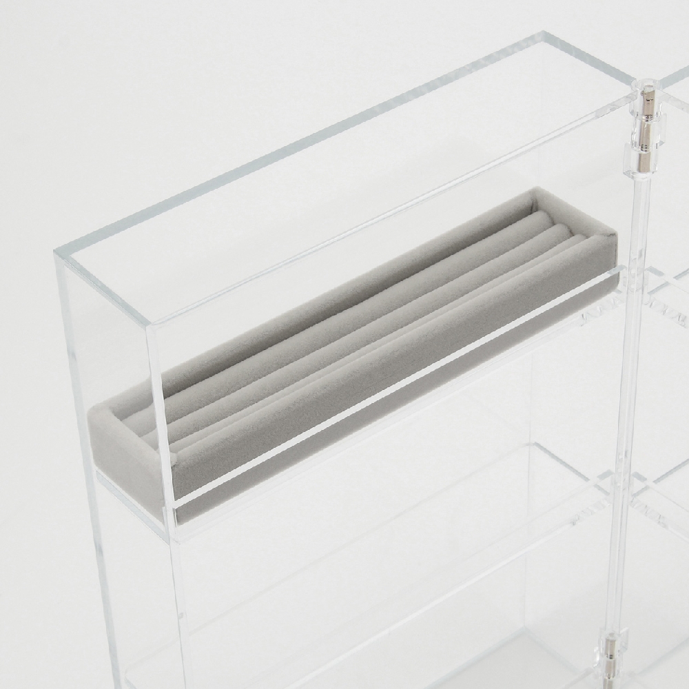 【MUJI 無印良品】壓克力對開型項鍊耳環收納架+灰絨內盒(小物用)組合 歷史價格詳細信息