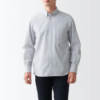 【MUJI 無印良品】男有機棉不易起皺長袖襯衫(共4色) 歷史價格詳細信息