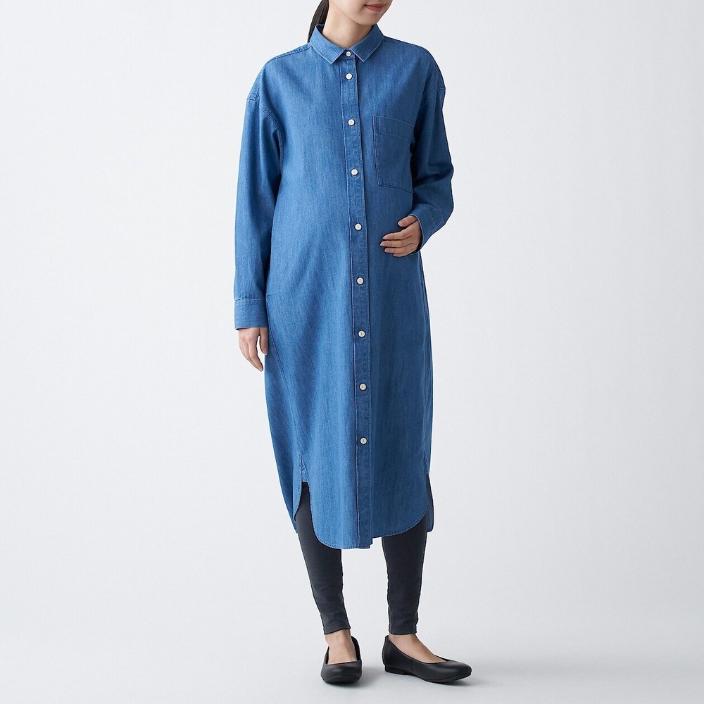 (全新)MUJI 無印良品 有機棉單寧襯衫 男.靛藍.長袖 M號 歷史價格詳細信息