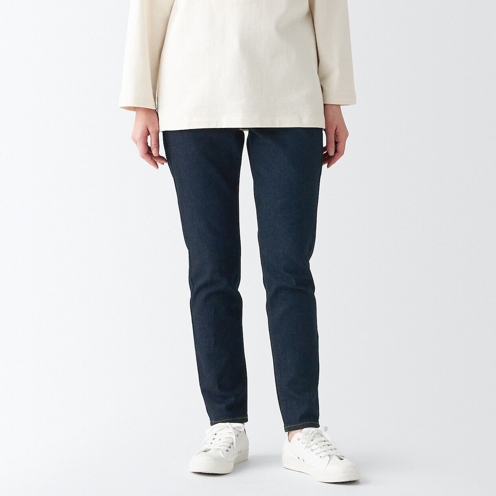 女有機棉混彈性丹寧合身褲【MUJI 無印良品】 歷史價格詳細信息