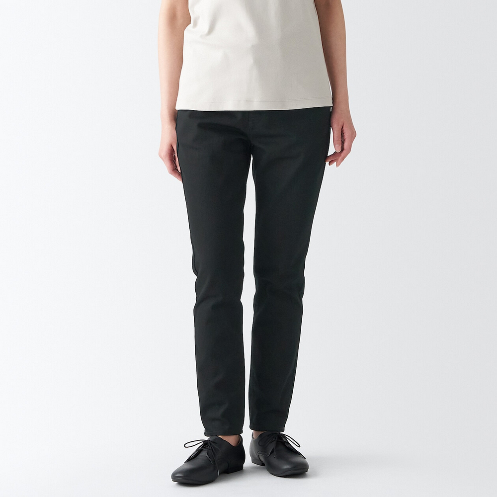 女有機棉混彈性丹寧合身褲【MUJI 無印良品】 歷史價格詳細信息