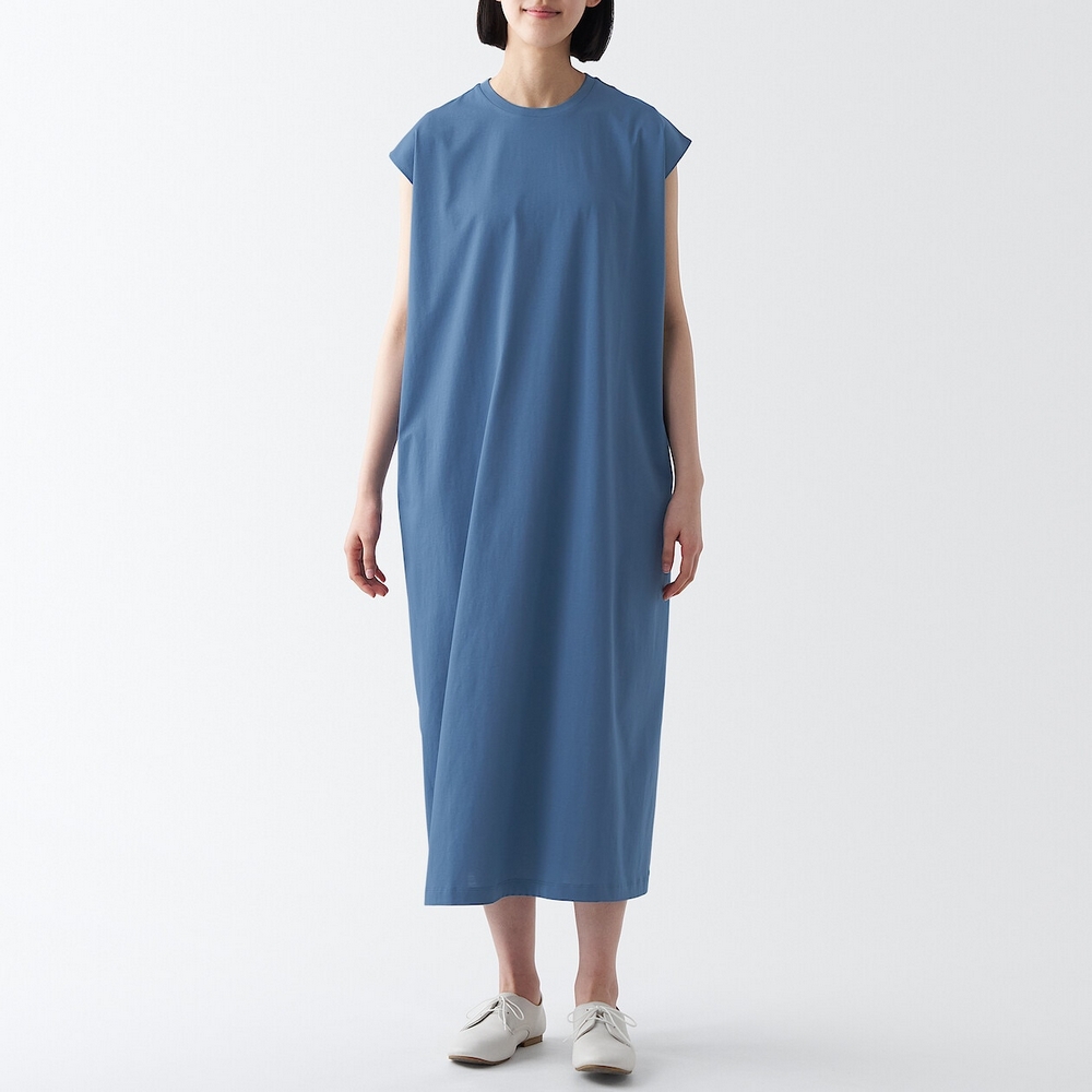 女棉混涼感V領長版衫【MUJI 無印良品】 歷史價格詳細信息