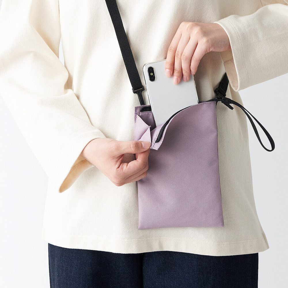 撥水加工聚酯纖維迷你隨身側包【MUJI 無印良品】 歷史價格詳細信息