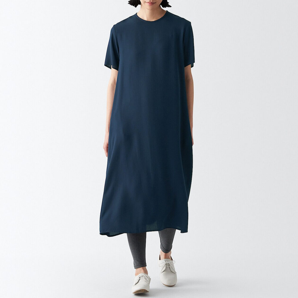 女萊賽爾混麻涼感舒適短袖家居睡衣【MUJI 無印良品】 歷史價格詳細信息