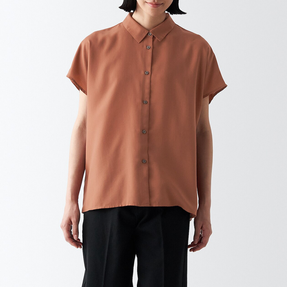 女萊賽爾混麻涼感舒適短袖家居睡衣【MUJI 無印良品】 歷史價格詳細信息