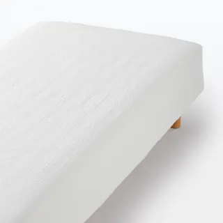 萊賽爾混二重紗織床包/D淺灰 140*200*18-28cm【MUJI 無印良品】 歷史價格詳細信息