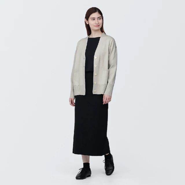 女米蘭諾螺紋可水洗圓領針織衫【MUJI 無印良品】 歷史價格詳細信息