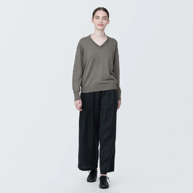 女大麻混嫘縈短袖套衫【MUJI 無印良品】 歷史價格詳細信息