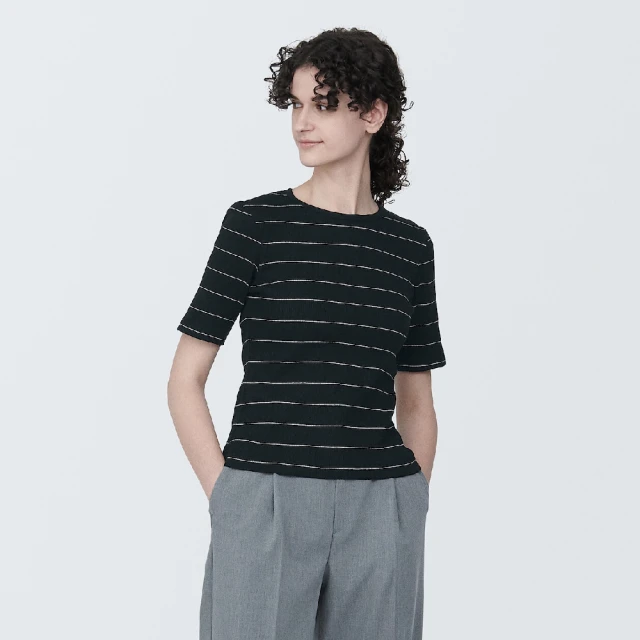 女有機棉混彈性螺紋全長緊身褲【MUJI 無印良品】 歷史價格詳細信息