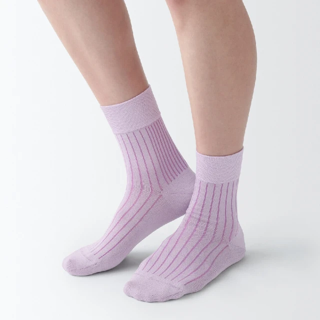 女光澤感棉線編織直角襪【MUJI 無印良品】 歷史價格詳細信息