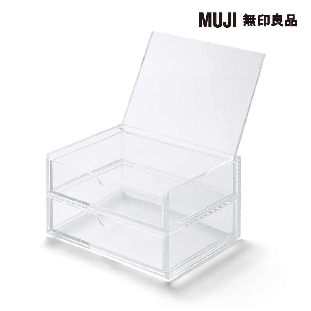 可堆疊壓克力抽屜盒.2層.大/約25.5x17x9.5cm【MUJI 無印良品】 歷史價格詳細信息