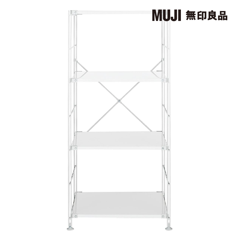 【MUJI 無印良品】SUS鋼製層架組/亮面淺灰/大(大型家具配送) 歷史價格詳細信息