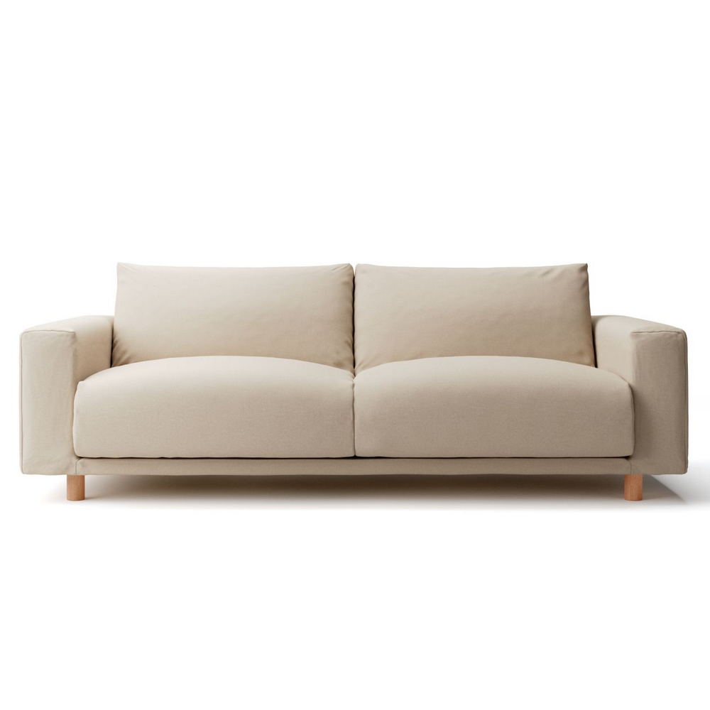 【MUJI 無印良品】棉鬆絨羽毛獨立筒沙發套/淺灰/3人座/躺椅型/右(大型家具配送) 歷史價格詳細信息