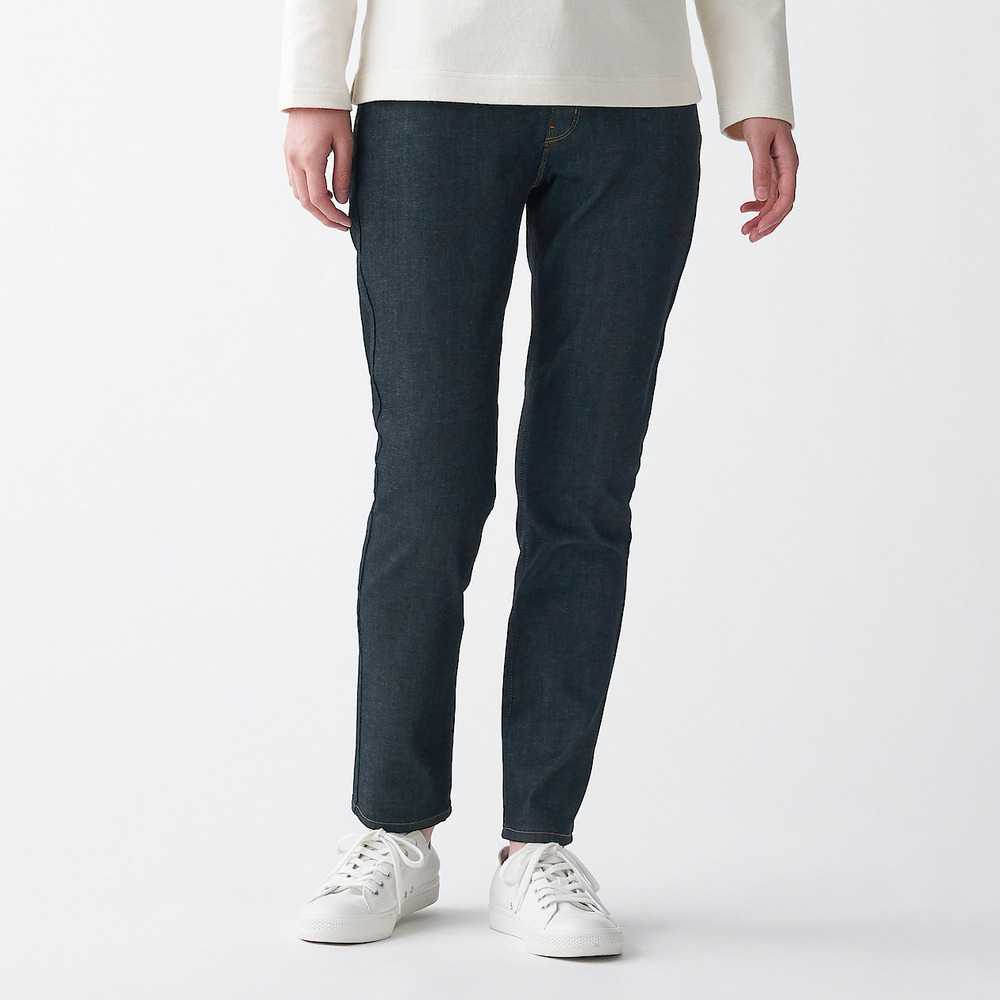 女有機棉混縱橫彈性綾織吊帶褲【MUJI 無印良品】 歷史價格詳細信息