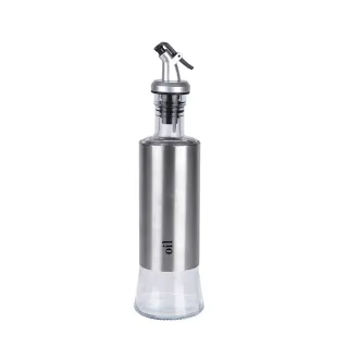 不鏽鋼玻璃油瓶300ML【00765】斜嘴玻璃調味瓶 廚房防漏調味瓶 玻璃油壺 調味瓶 油罐 油瓶 歷史價格詳細信息