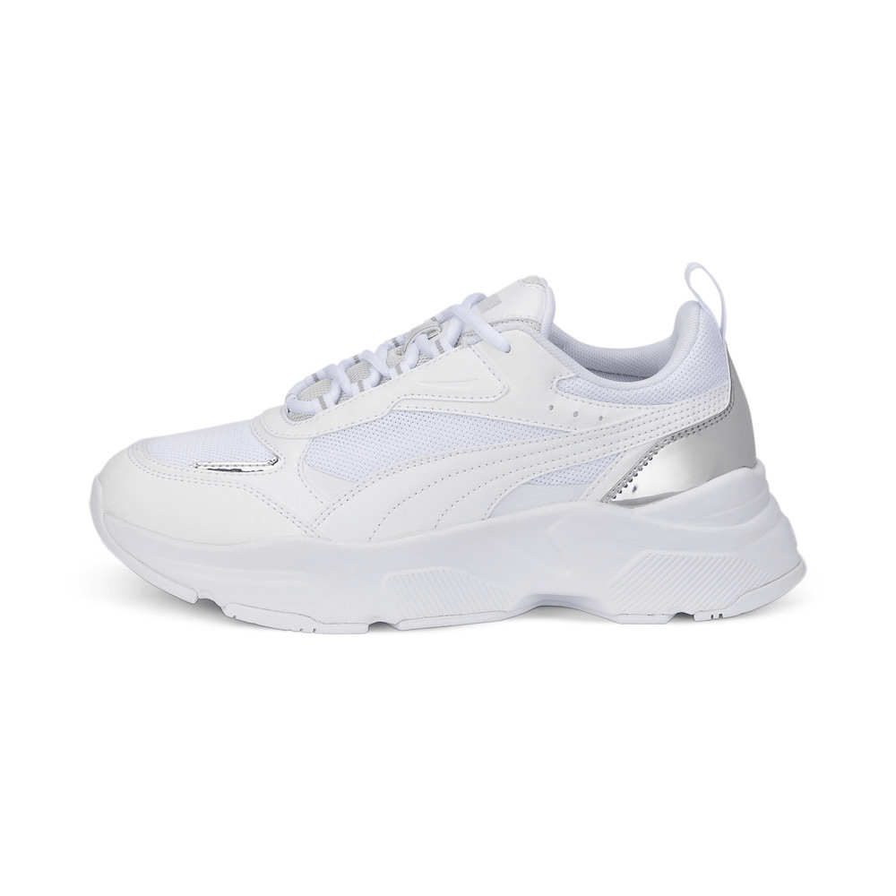 Puma 休閒鞋 Cassia Distressed 女鞋 白 金屬銀 厚底 增高 基本款 經典鞋 38764502 歷史價格詳細信息