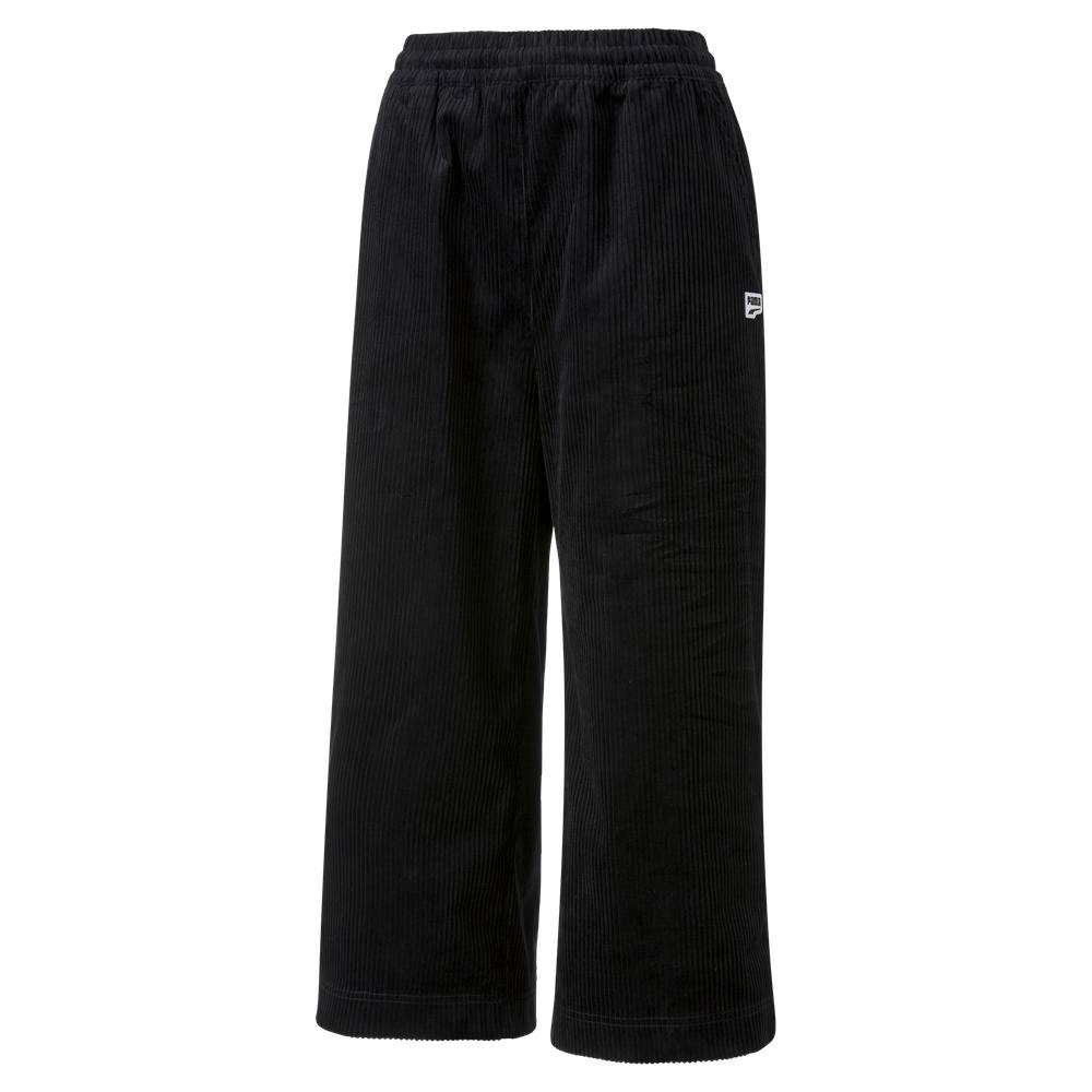 PUMA 長褲 流行系列 DOWNTOWN 深卡其 拼接 燈心絨 寬褲 女 62145793 歷史價格詳細信息