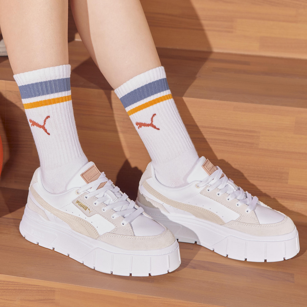 【PUMA官方旗艦】Mayze Wedge Suede Wns 流行休閒鞋 女性 38674401 歷史價格詳細信息