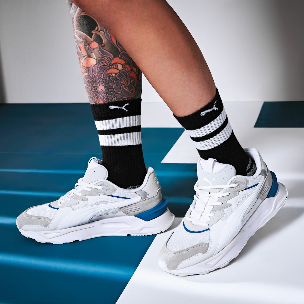 PUMA 休閒鞋 MIRAGE SPORT ASPHALT 白藍 E.SO瘦子 復古 男 38897803 歷史價格詳細信息