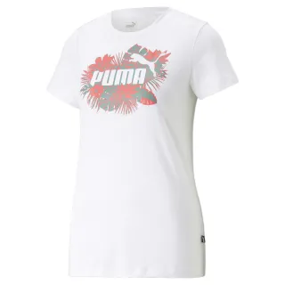【PUMA】基本系列Flower Power短袖T恤 短袖上衣 女 綠色-67369184 歷史價格詳細信息