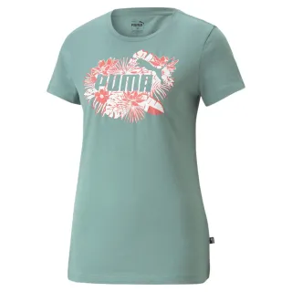 【PUMA】基本系列Flower Power短袖T恤 短袖上衣 女 綠色-67369184 歷史價格詳細信息