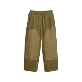 PUMA 長褲 流行系列 DOWNTOWN 深卡其 拼接 燈心絨 寬褲 女 62145793 歷史價格詳細信息