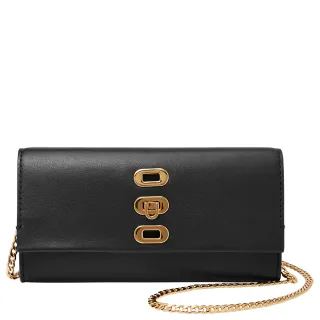 【FOSSIL 官方旗艦館】Penrose 真皮斜背式WOC長夾小鍊包(兩色可選) 歷史價格詳細信息