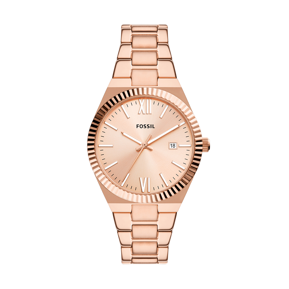 【FOSSIL 官方旗艦館】Scarlette 簡約金耀質感女錶 金色不鏽鋼錶帶 38 MM ES5299 歷史價格詳細信息
