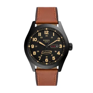 FOSSIL 典雅雋永輕奢三眼皮革腕錶(FS4991)-淺黃/44mm 歷史價格詳細信息