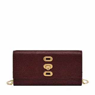 【FOSSIL 官方旗艦館】Penrose 真皮斜背式WOC長夾小鍊包(兩色可選) 歷史價格詳細信息