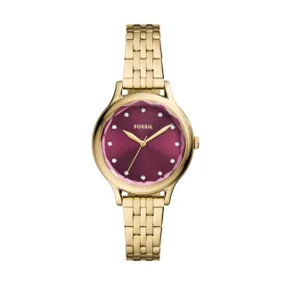 【FOSSIL 官方旗艦館】 Laney 經典都會知性女錶 金色x銀色不鏽鋼鍊帶 34MM BQ3864 歷史價格詳細信息