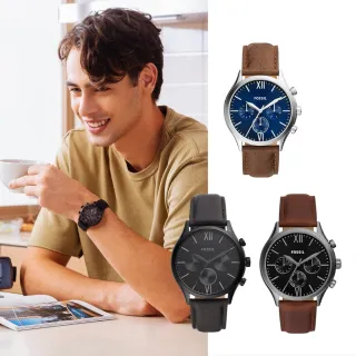 FOSSIL 經典旗艦三眼計時腕錶-銀/咖啡FS4735 歷史價格詳細信息