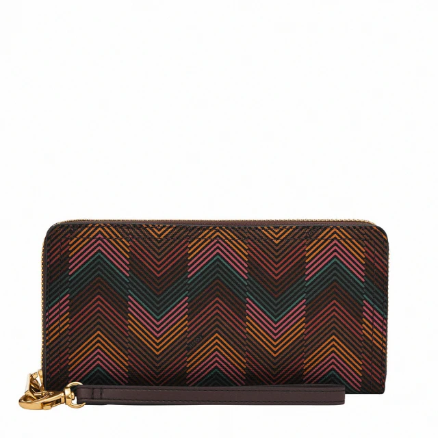 FOSSIL Logan 多夾層真皮拉鍊長夾-金屬銅棕色 SL10017711 歷史價格詳細信息