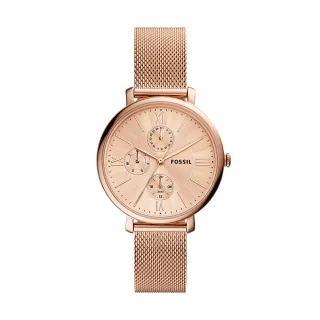 【FOSSIL 官方旗艦館】Jacqueline 系列賈姬風尚經典女錶 藍色真皮皮革錶帶 36MM ES3843 歷史價格詳細信息