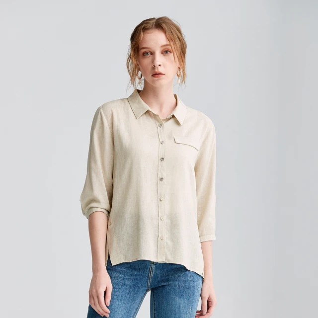 進口亞麻 科技防曬防透兩色v腰褲夏季女薄款闊腿褲垂感高級感 歷史價格詳細信息