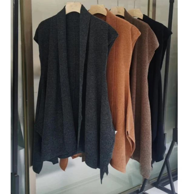 【MON’S】流蘇鑽飾類貂絨長版背心(2色任選) 歷史價格詳細信息