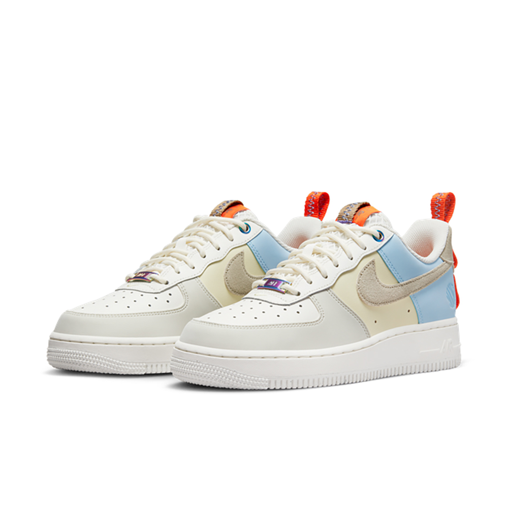 Nike Wmns Air Force 1 07 LX 女鞋 白 藍 紅 Command Force 奶油底 DR0148-100 歷史價格詳細信息