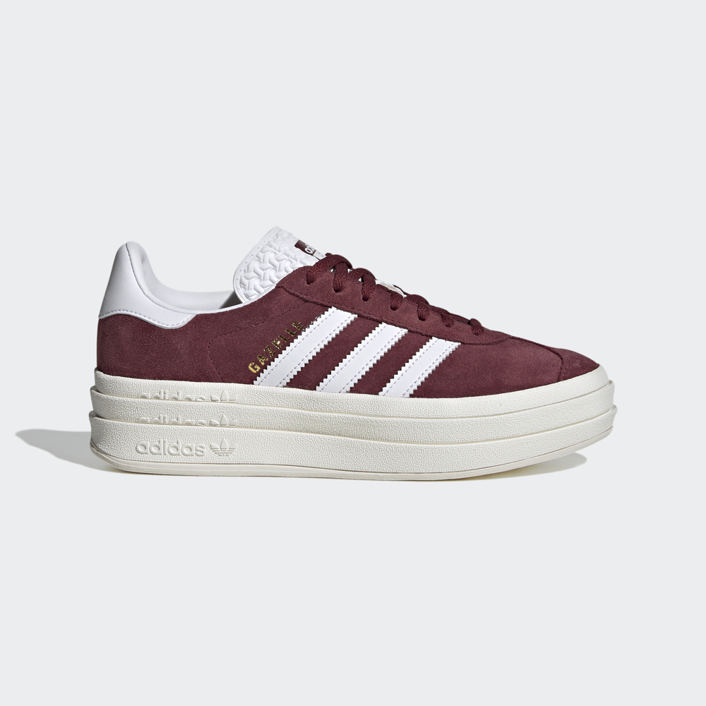 Adidas Gazelle Bold W HQ6892 女 休閒鞋 運動 經典 三葉草 厚底 麂皮 穿搭 深紅 歷史價格詳細信息
