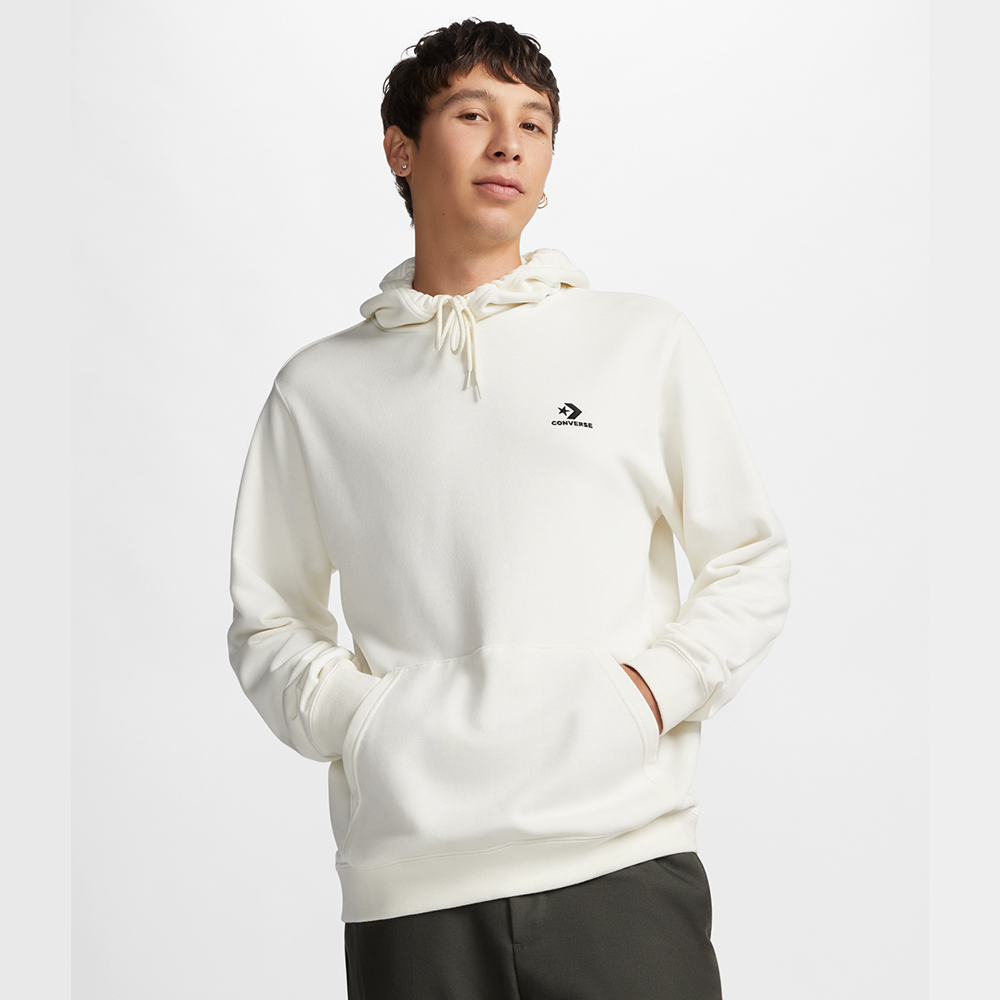 CONVERSE 男女款連帽上衣 STAR CHEV HOODIE 休閒 米白 10023874-A14 歷史價格詳細信息