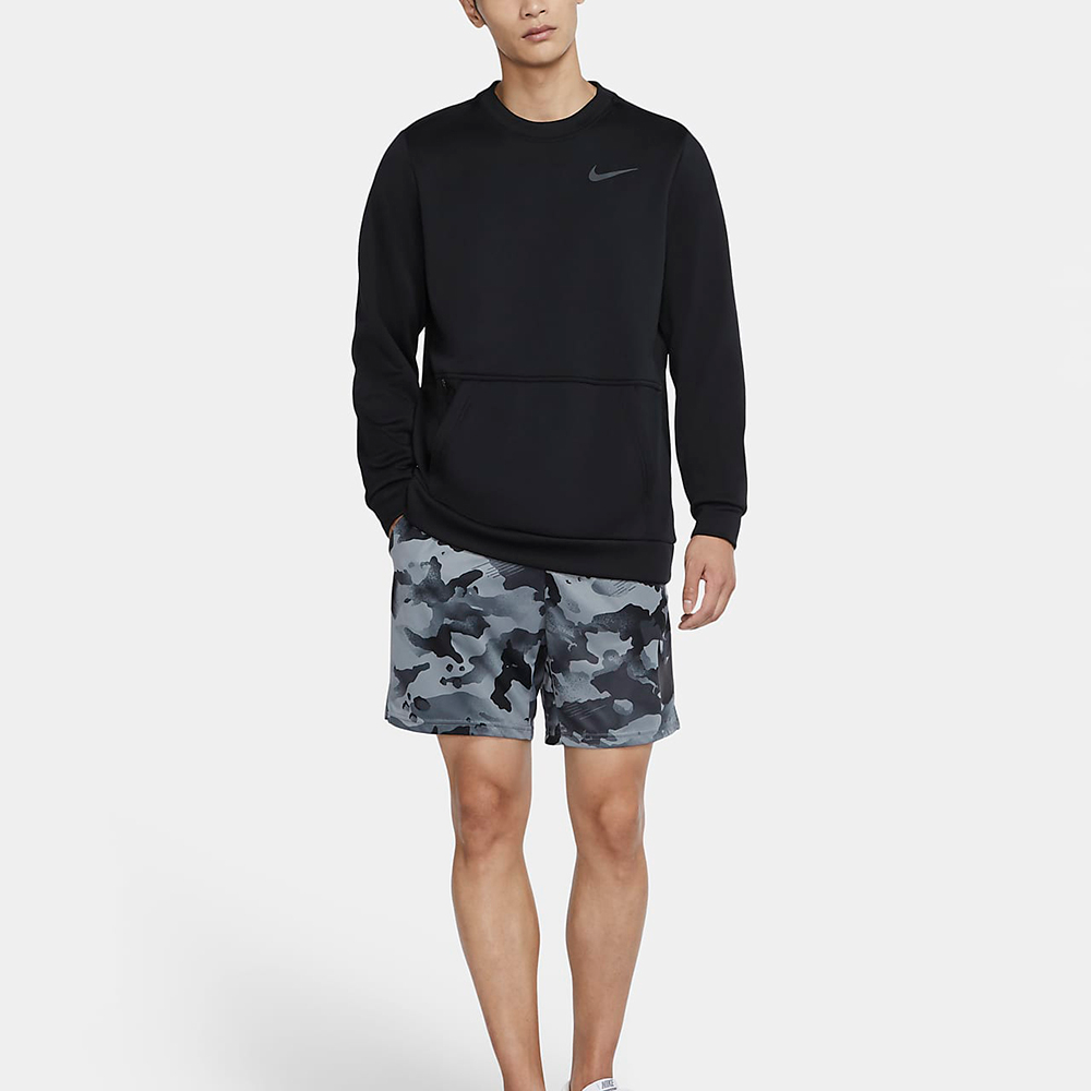 Nike As M Nk Tf Top Ls Crw [CU7272-010] 男 長袖 訓練 輕盈 拉鍊口袋 黑 歷史價格詳細信息