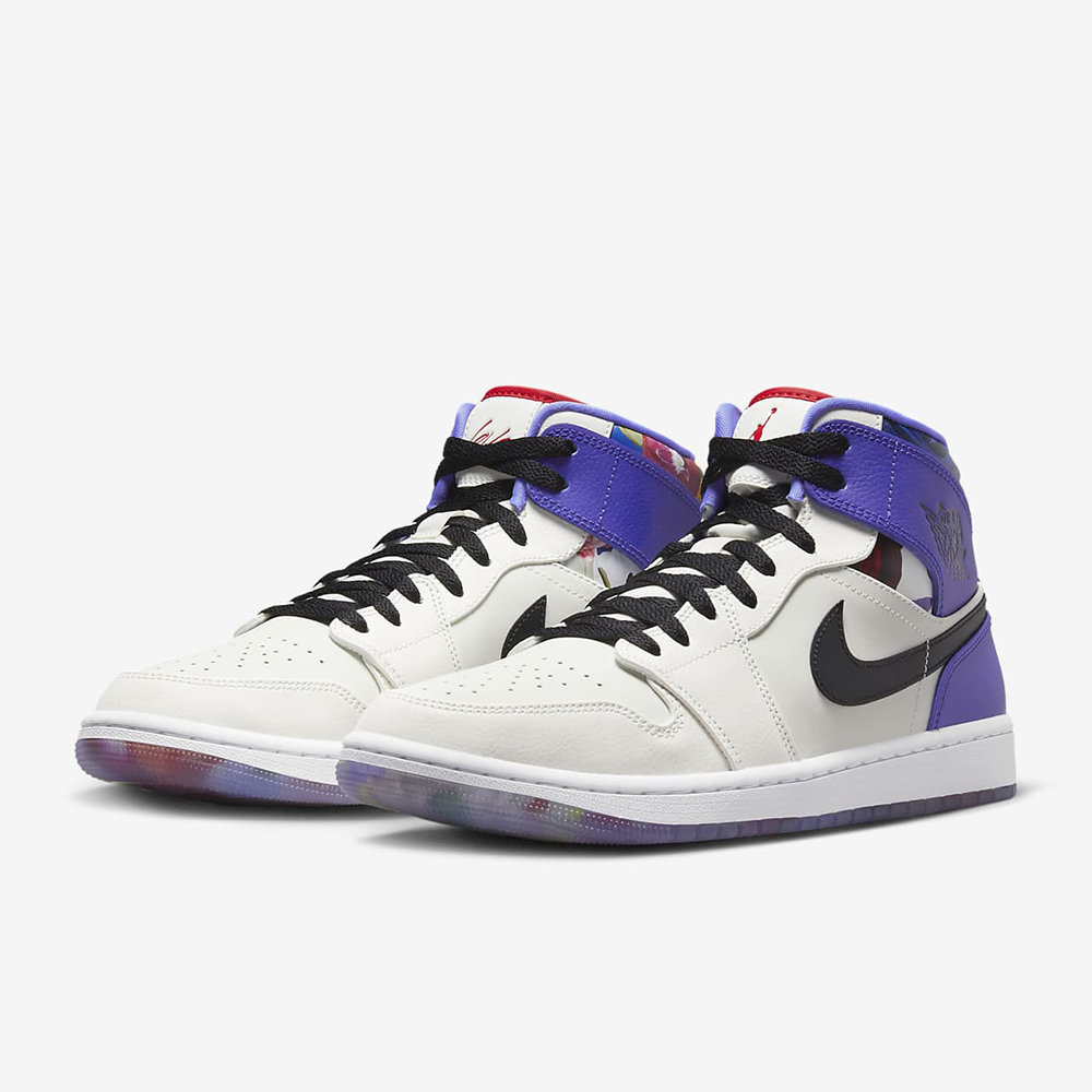 Nike Air Jordan 1 Mid 男鞋 紫 金黃色 Lakers 湖人配色 高筒 1代 喬丹 DQ8426-517 歷史價格詳細信息