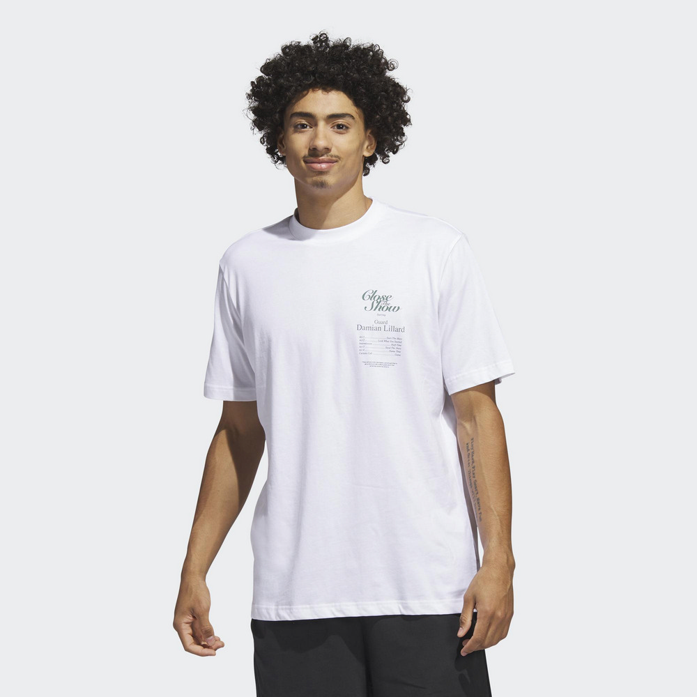 【ADIDAS】DAME SHOW TEE 短袖上衣 男 白色-IC0226 歷史價格詳細信息