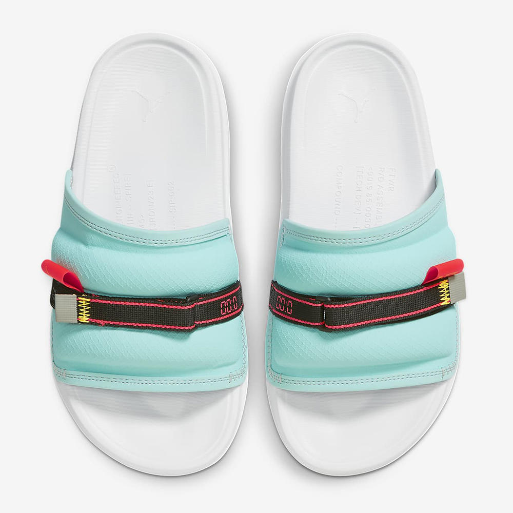 Nike 耐吉 拖鞋 Jordan Play Slide GS 大童鞋 女鞋 白 水藍 喬丹 泡棉 舒適 DN3596-401 歷史價格詳細信息