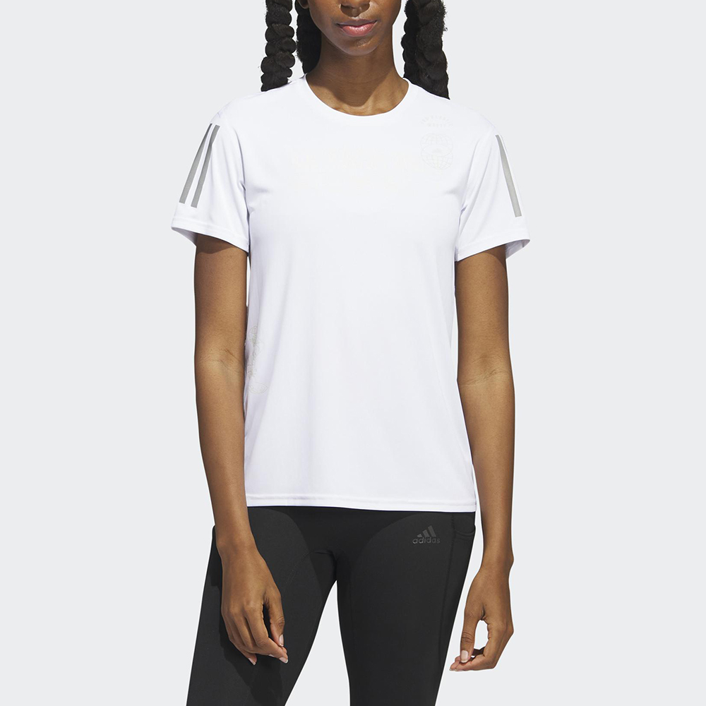 ADIDAS 運動短袖上衣 W DOODLE T 女 IJ7314 米白 現貨 歷史價格詳細信息
