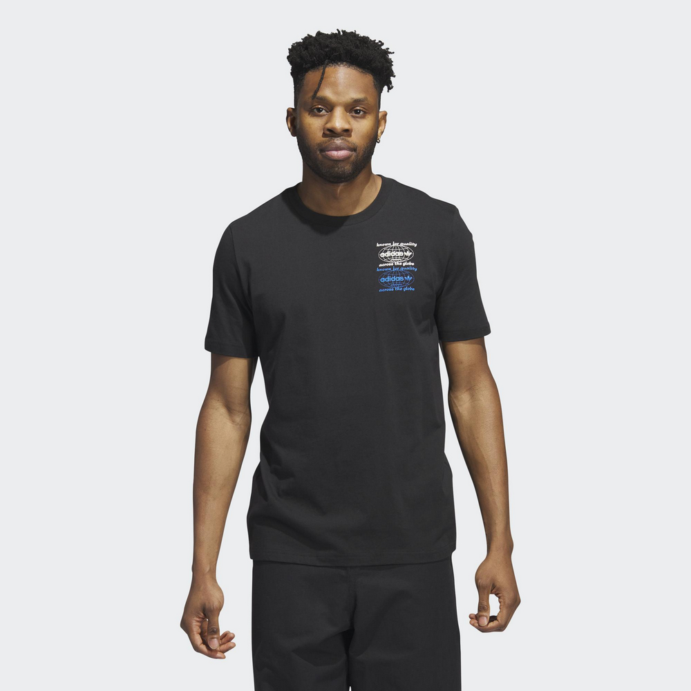 adidas 短袖 Quality Graphic 男款 黑 短T 寬鬆 愛迪達 三葉草 背大圖【ACS】 IJ0981 歷史價格詳細信息
